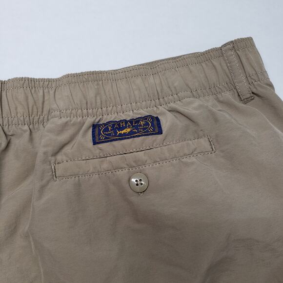 Kahala Hawaiian Shorts Mens XL Brown Cargo Hiking Elastic Waist Outdoors Nylon - Picture 12 of 16